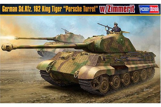Hobby Boss 1:35 German Sd.Kfz.182 King Tiger Porsche Turret w/Zimmerit