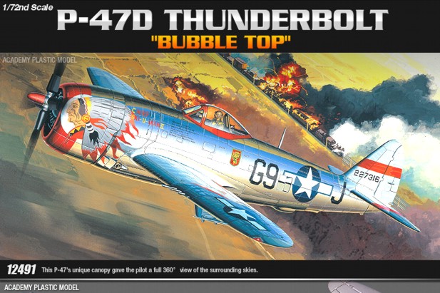 Academy 1:72 12491 P-47D Bubbletop Thunderbolt