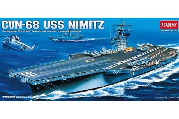 Academy 1:800 14213 CVN-68 USS Nimitz The Worlds Larges Atomic Aircraft Carrier