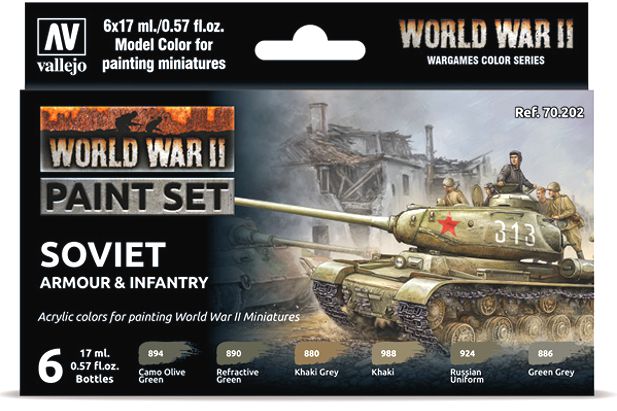 Vallejo 70202 World War II Paint Set Soviet Armour & Infantry