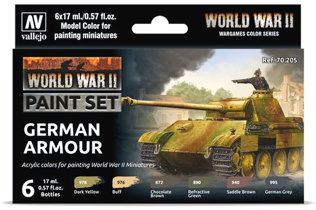 Vallejo 70205 World War II Paint Set German Armour