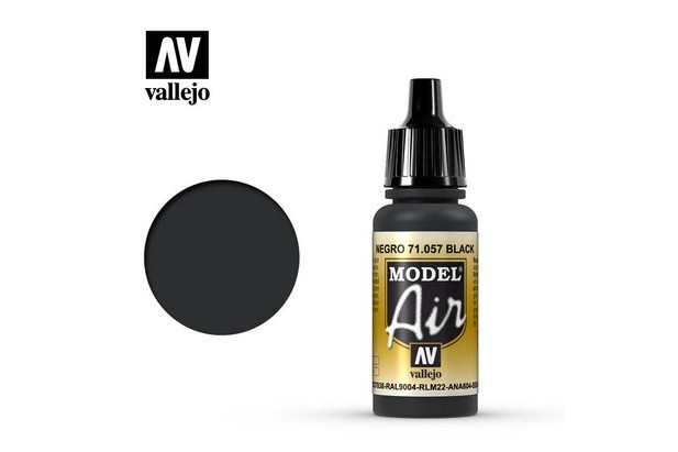 Vallejo Model Air 71057 Negro 17 ml