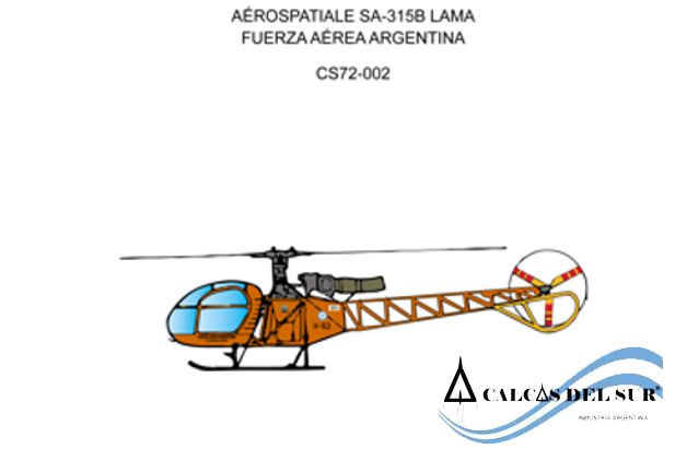 Set de Calcas 1:72 Arospatiale SA 315B Lama en FAA