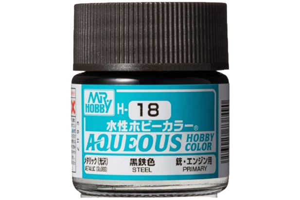 Mr. Hobby H18 Aqueous Metallic Gloss Metallic Steel 10ml
