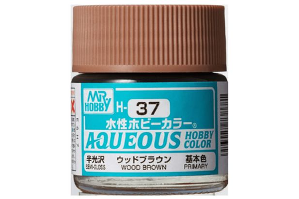 Mr. Hobby H37 Aqueous Semi Gloss Wood Brown 10m