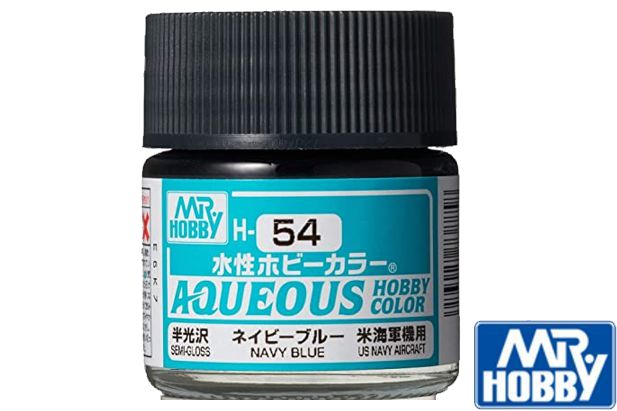 Mr. Hobby H54 Aqueous Semi Gloss Navy Blue 10ml
