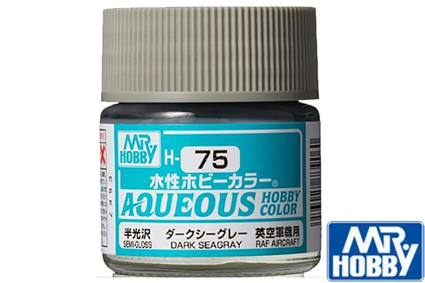 Mr. Hobby H75 Aqueous Semi Gloss Dark Sea Gray 10m