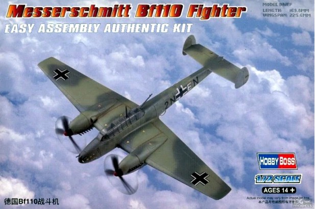 Hobby Boss 1:72 80292 Messerschmitt Bf110 Fighter
