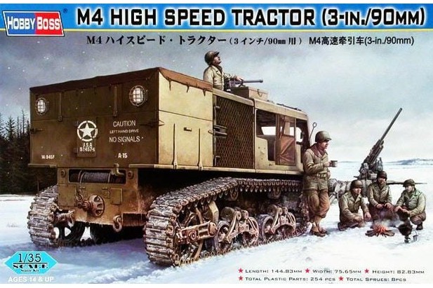 Hobby Boss 1:35 82407 M4 High Speed Tractor 3-in./90mm