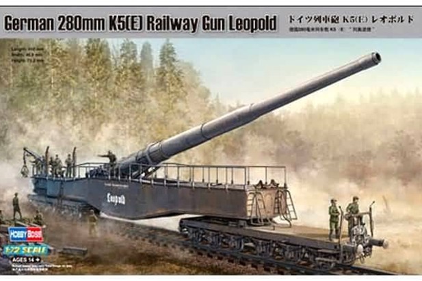 Hobby Boss 1:72 German 280mm K5(E) Railway Gun Leopold