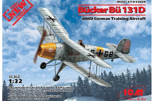 ICM 1:32 32030 Bucker BU 131D WWII Training Aircraft