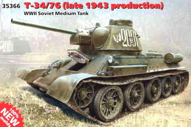 ICM 1:35 35366 T-34/76 (late 1943 production) WWII Soviet Medium Tank