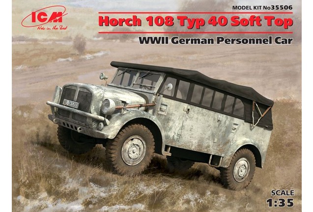 ICM 1:35 35506 Horch 108 Typ 40 Soft Top WWII German Personnel Car