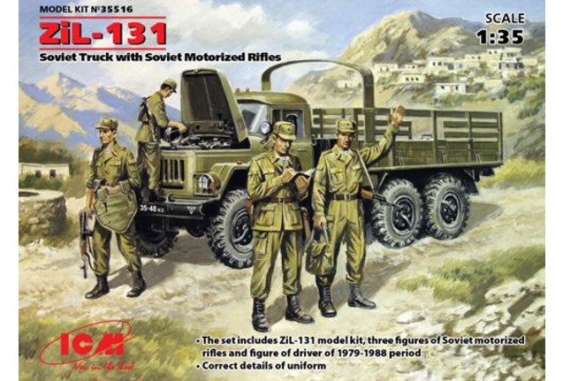 ICM 1:35 35516 ZiL-131 Soviet Truck with Soviet  Motorized Rifles