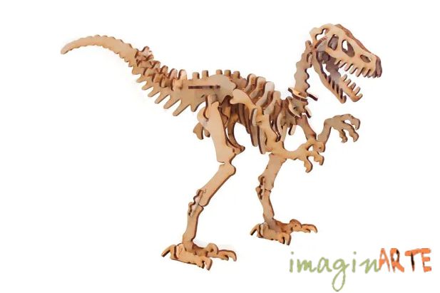 Imaginarte Maqueta Corte Laser -  Velociraptor 25cm x 45cm