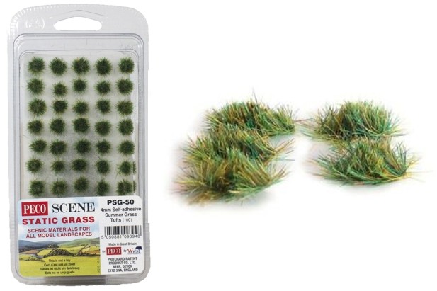 Peco Self-Adhesive Grass Tufts 4mm 100pc