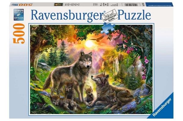 Ravensburger Puzzle 500 Piezas Familia de Lobos - 49 x 36 cm