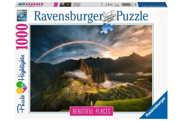 Ravensburger Puzzle 1000 Piezas Arco Iris en Machu Picchu Peru - 70 x 50 cm