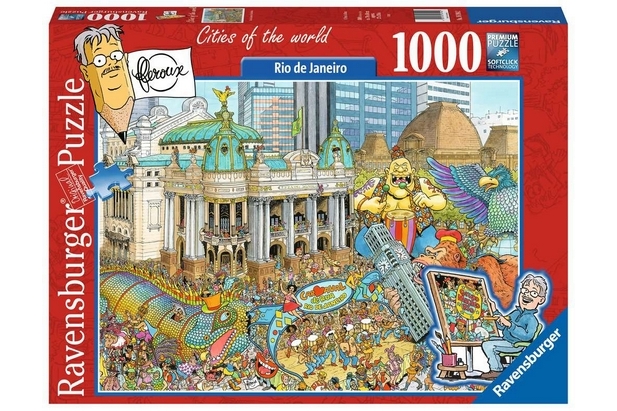 Ravensburger Puzzle 1000 Piezas Ciudades del Mundo: Rio de Janeiro, Cinelandia - 70 x 50 cm