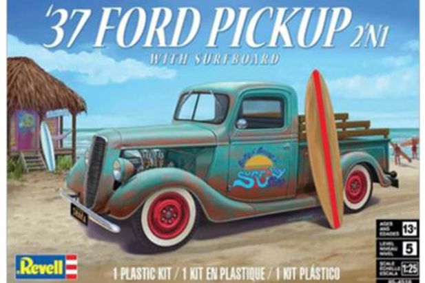 Revel Monogram 1:25 1937 Ford Pickup with Surfboard 2n1