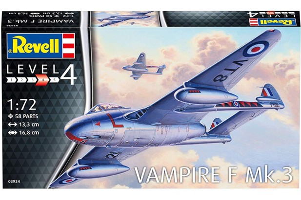 Revell 1:72 3934 De Havilland Vampire F Mk.3