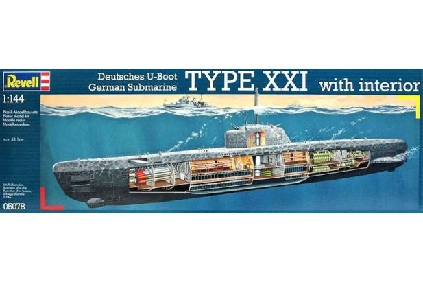 Revell 1:144 5078 German U-Boat Type XXI with Interior