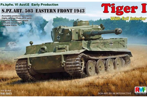 RMF 1:35 RM-5003  WWII German Tiger I (Early Production) w/Full Interior (1943)