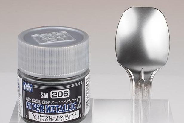 Mr. Hobby SM206 Super Metallic 2 Super Chrome Silver 2 - 10ml