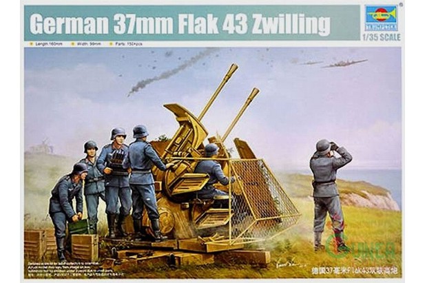 Trumpeter 1:35 02347 German 37mm Flak 43 Zwilling