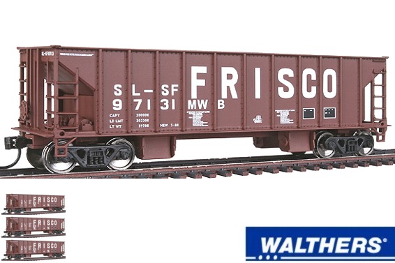 Walthers 932-34241 41ft Ballast Hopper Frisco #97100/97131/97159 (3-Pack)
