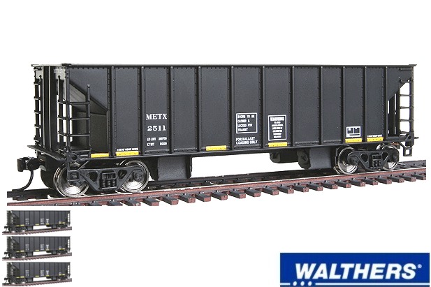 Walthers 932-34239 41ft Ballast Hopper Metra #2507/2511/2517 (3-Pack)