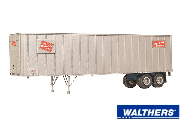 Walthers 933-1682 Flexi-Van 40ft Trailer - Kit - Milwaukee Road