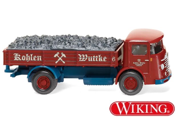 Wiking 47604 Pritschen-LKW (Bssing 4500) Kohlen Wuttke