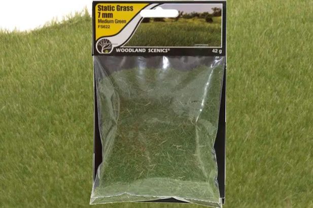 Woodland Scenics Pasto Electrostatico Static Grass Medium Green 7mm 42g