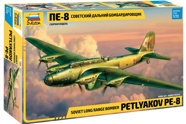 Zvezda 1:72 7264 Petlyakov Pe-8 Soviet Long Range Bomber